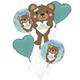 Feel Better Bear Foil Balloon Bouquet, 5pc
